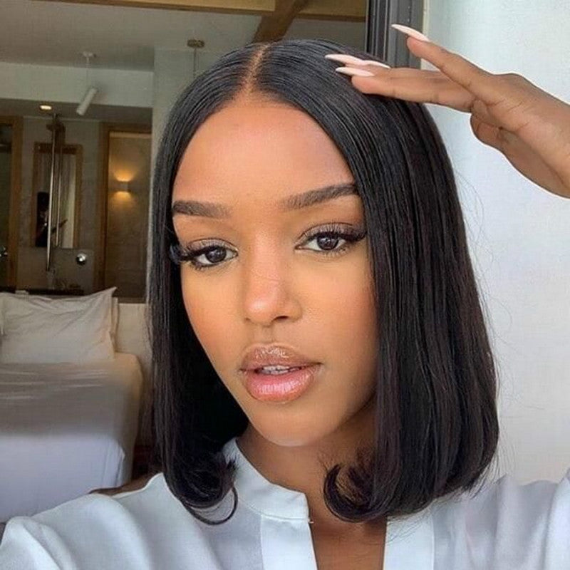 African Wig Female Short Straight Hair BOB Headgear Ladies European And American Fashion Chemical Fiber Wig Female