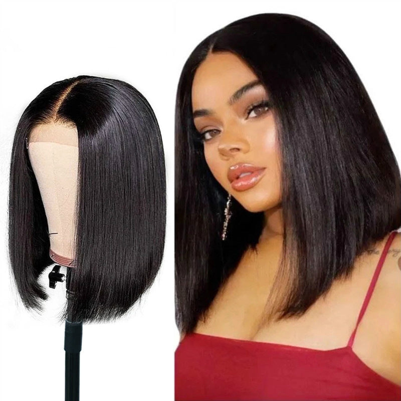African Wig Female Short Straight Hair BOB Headgear Ladies European And American Fashion Chemical Fiber Wig Female