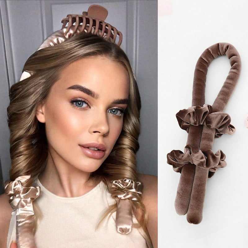 Amazon Lazy Sleep Heatless Velvet Sponge Curler Hair Ring Clip Three-piece Set Of Wave Curling Iron R223